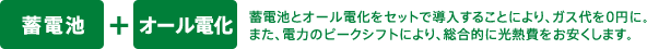 蓄電池＋オール電化