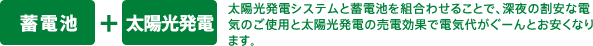 蓄電池＋太陽光発電